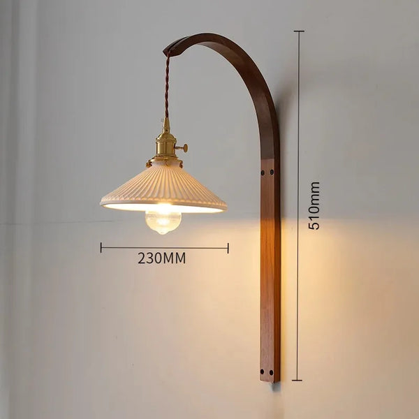 Applique murale abat jour suspendue